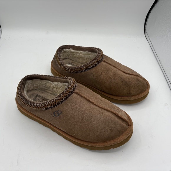 Mens Ugg Australia Tasman II Chestnut Shearling Lined Comfort Slippers Size 9 - Picture 1 of 16